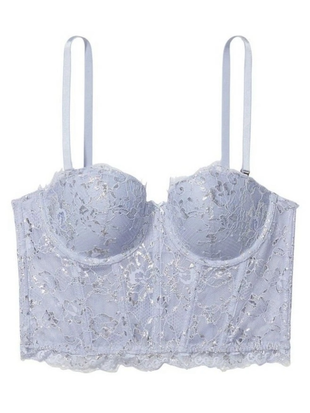 VS Dream Angels bustier lace lavender size 34C convertible - Picture 1 of 6